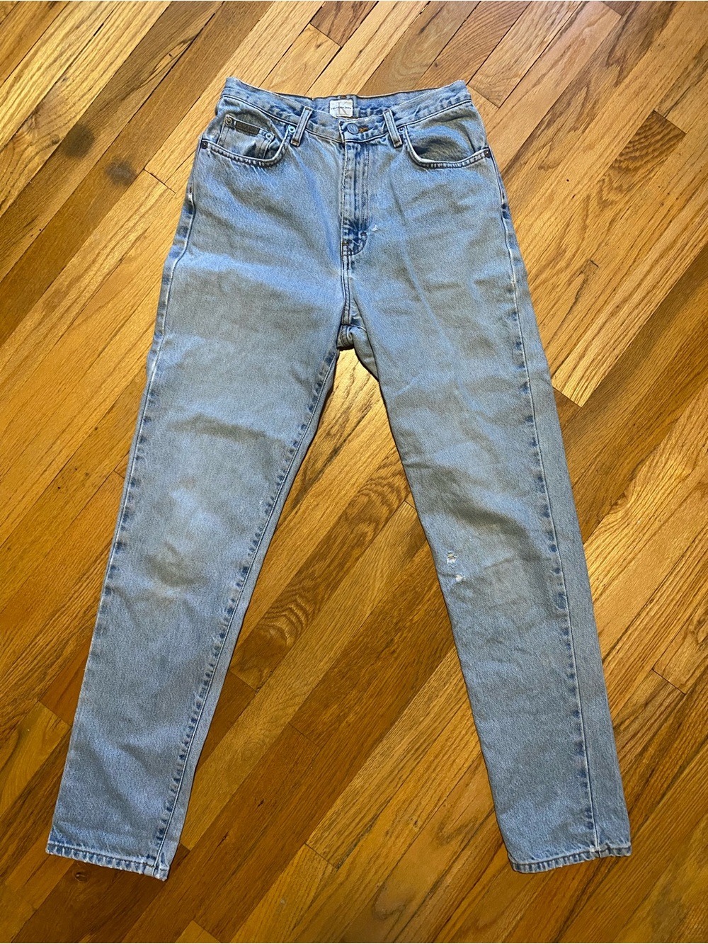 Vintage 1990s Calvin Klein Classic Jeans Light Blue Straight Leg Denim